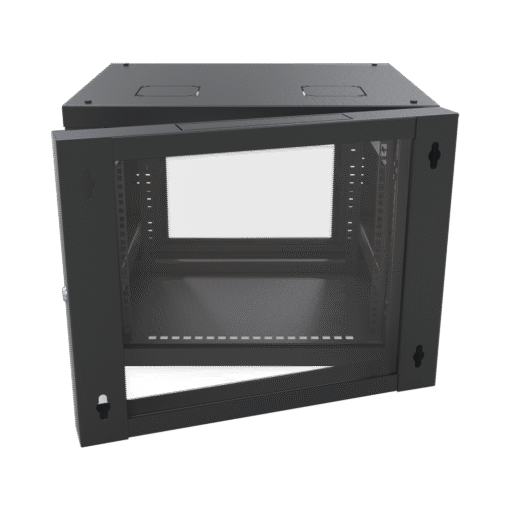 Gabinete abatible de pared con marco trasero, rack de 19" y 12 unidades, ventana de cristal templado. 4 Gabinete abatible de pared con marco trasero, rack de 19" y 12 unidades, ventana de cristal templado. - Imagen 4