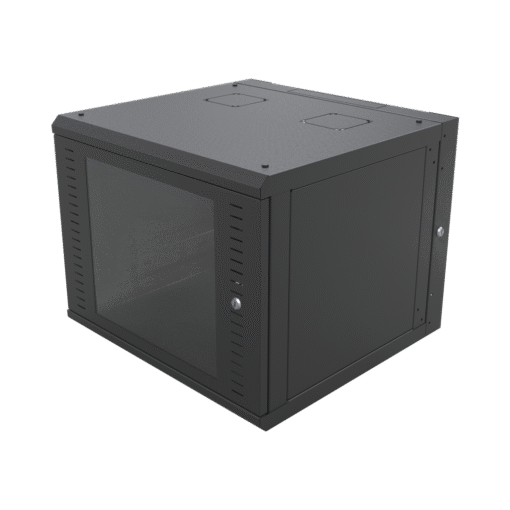 Gabinete abatible de pared con marco trasero, rack de 19" y 12 unidades, ventana de cristal templado. 5 Gabinete abatible de pared con marco trasero, rack de 19" y 12 unidades, ventana de cristal templado. - Imagen 5