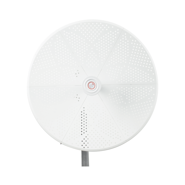 Antena direccional para C5x y B5x, doble polaridad 45° y 90°, 4.9 - 6.5 GHz, 2 ft, ganancia de 34 dBi, montaje incluido.