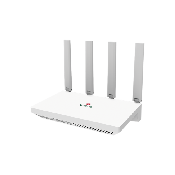 Este ONU Dual EPON/GPON cuenta con Wi-Fi 6 (hasta 1500 Mbps), puerto CATV, puerto USB y 4 puertos Gigabit, ideal para conexiones de alta velocidad en datos y TV.