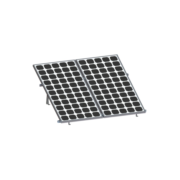 Montaje para Panel Solar con Riel "8" de 2700mm para Módulos de 35mm - Resistente a Vientos de hasta 136km/h