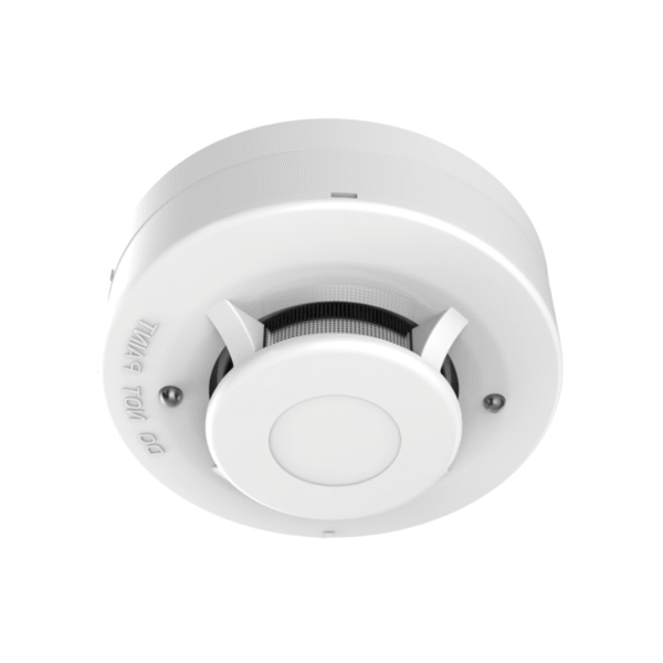 Detector de humo fotoeléctrico no direccionable, con conexión de 4 hilos y clasificación IP42.