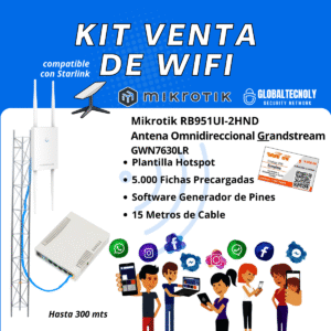 Vende Internet por Fichas/Tickets con MIKROTIK RB951UI-2HND y Grandstream GWN7630LR