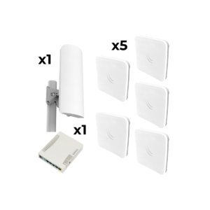 RouterBoard, 5 Fast Ports, 1 USB Port, WiFi 2.4 GHz 802.11 b/g/n + ACCESS WITH INTEGRATED ANTENNA + CPE WITH INTEGRATED ANTENNA