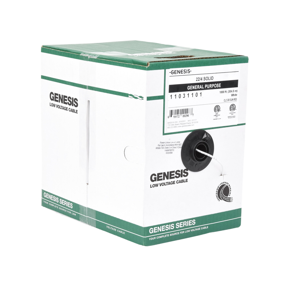 Bobina de Cable 4 x 22 AWG CM-CL2 / 305 mts / Para uso Interior / Sin Blindaje / Para Aplicaciones de Alarmas de Intrusión / Control de Acceso / Automatización / Voceo 3 Bobina de Cable 4 x 22 AWG CM-CL2 / 305 mts / Para uso Interior / Sin Blindaje / Para Aplicaciones de Alarmas de Intrusión / Control de Acceso / Automatización / Voceo - Imagen 3