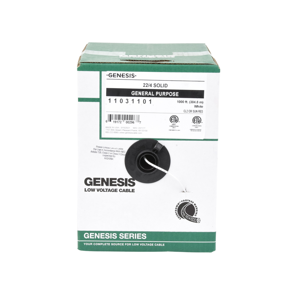 Bobina de Cable 4 x 22 AWG CM-CL2 / 305 mts / Para uso Interior / Sin Blindaje / Para Aplicaciones de Alarmas de Intrusión / Control de Acceso / Automatización / Voceo 4 Bobina de Cable 4 x 22 AWG CM-CL2 / 305 mts / Para uso Interior / Sin Blindaje / Para Aplicaciones de Alarmas de Intrusión / Control de Acceso / Automatización / Voceo - Imagen 4