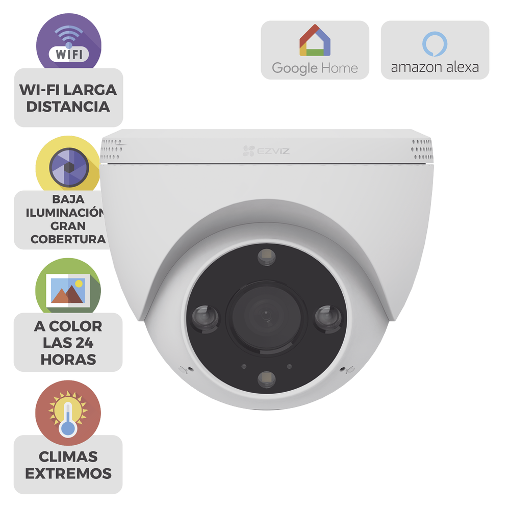 Domo IP 2 Megapíxel / Wi-Fi / Sirena y Estrobo /Audio de Dos Vías / Notificación Push / Audios Personalizables / Ranura Para Memoria / Uso en Exterior 5 Domo IP 2 Megapíxel / Wi-Fi / Sirena y Estrobo /Audio de Dos Vías / Notificación Push / Audios Personalizables / Ranura Para Memoria / Uso en Exterior - Imagen 5