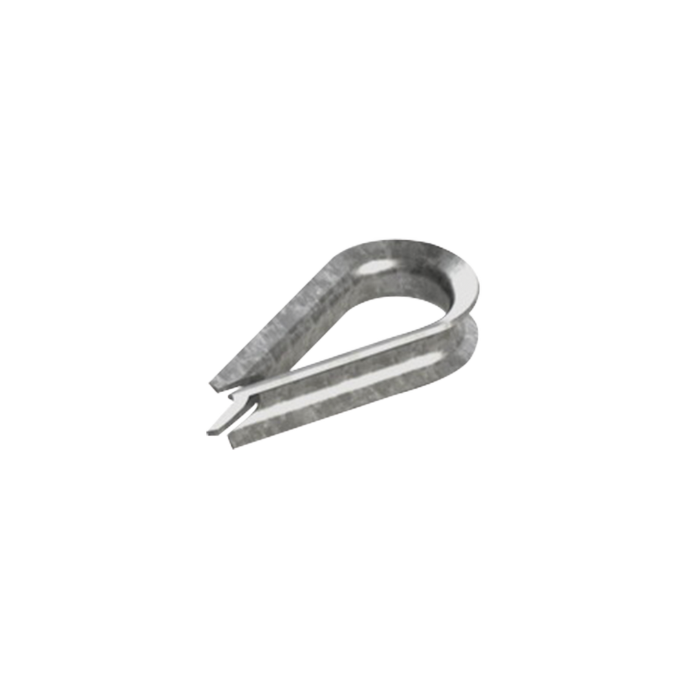 Cuello/ Guardacabo/ Rozadera para Cable de 1/4" de Acero Galv. por Inmersión 1 Cuello/ Guardacabo/ Rozadera para Cable de 1/4" de Acero Galv. por Inmersión