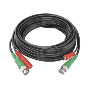 Cable Coaxial Armado con Conector BNC (Video) y Alimentación / Longitud de 5 mts /, Optimizado para Cámaras 4K / Uso en Interior
