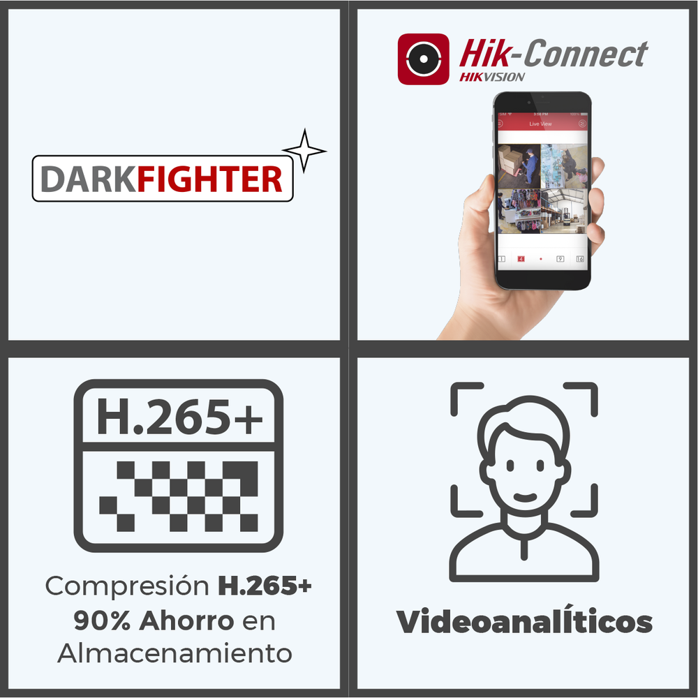 Bala IP 4 Megapixel / Lente 2.8 mm / 40 mts IR EXIR / Exterior IP67 / WDR 120 dB / PoE / Micrófono Integrado / Videoanaliticos (Filtro de Falsas Alarmas) / Ultra Baja Iluminación / Metal 6 Bala IP 4 Megapixel / Lente 2.8 mm / 40 mts IR EXIR / Exterior IP67 / WDR 120 dB / PoE / Micrófono Integrado / Videoanaliticos (Filtro de Falsas Alarmas) / Ultra Baja Iluminación / Metal - Imagen 6