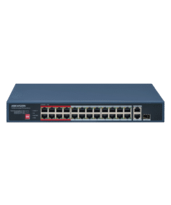 Switch PoE+ / No Administrable / 24 Puertos 10/100 Mbps PoE+ / 1 Puerto Gigabit / PoE hasta 250 metros / 230 W