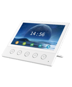 Monitor IP/SIP para interior, Wi-Fi, pantalla táctil de 7", audio de 2 vías, PoE, 8 interfaces de entrada de alarma.