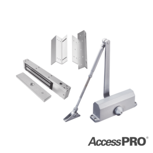 KIT INC CHAPA MAGNETICA DE 600LBS / MONTAJE TIPO Z Y L / CIERRA PUERTAS