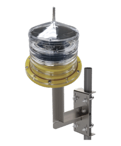 Estrobo led para Obstrucción Autónoma con Led Color Rojo con Panel Solar (Luz Fija o Estroboscópica configurable) / incluye montaje HLU3R2