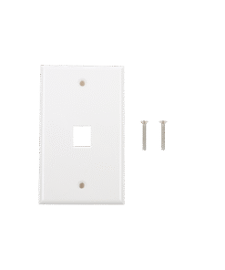 Placa de pared de 1 puerto, Keystone, Color Blanco