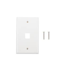 Placa de pared de 1 puerto, Keystone, Color Blanco