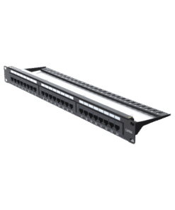 Panel de parcheo de impacto (110) UTP de 24 puertos Cat6A, 19in 6 Globaltecnoly LPPP605A LAT IZQ l