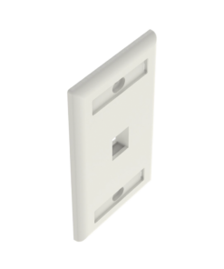 Placa de Pared Vertical, Salida Para 1 Puerto Keystone, Con Espacios Para Etiquetas, Color Blanco Mate 7 Globaltecnoly NK1FIWY AD 1 l