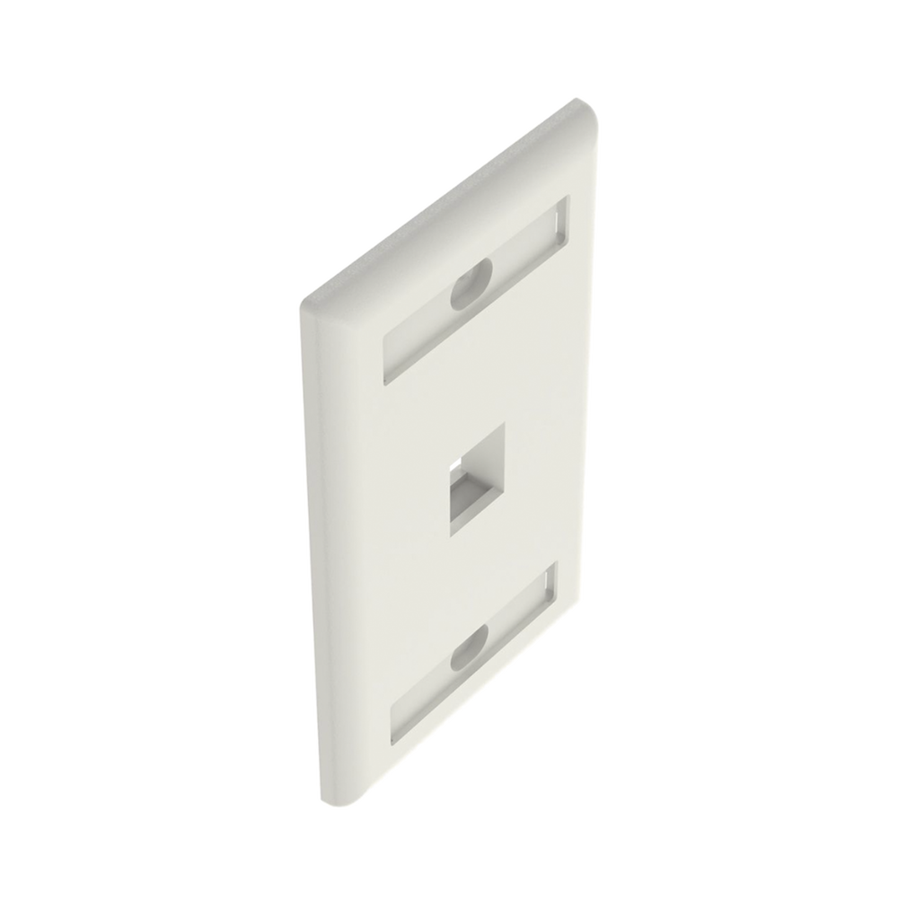 Placa de Pared Vertical, Salida Para 1 Puerto Keystone, Con Espacios Para Etiquetas, Color Blanco Mate 4 Placa de Pared Vertical, Salida Para 1 Puerto Keystone, Con Espacios Para Etiquetas, Color Blanco Mate - Imagen 4