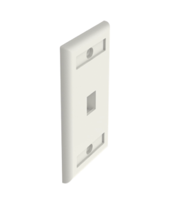 Placa de Pared Vertical, Salida Para 1 Puerto Keystone, Con Espacios Para Etiquetas, Color Blanco Mate 6 Globaltecnoly NK1FIWY LAT DER l