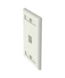 Alternative view of Placa de Pared Vertical, Salida Para 1 Puerto Keystone, Con Espacios Para Etiquetas, Color Blanco Mate