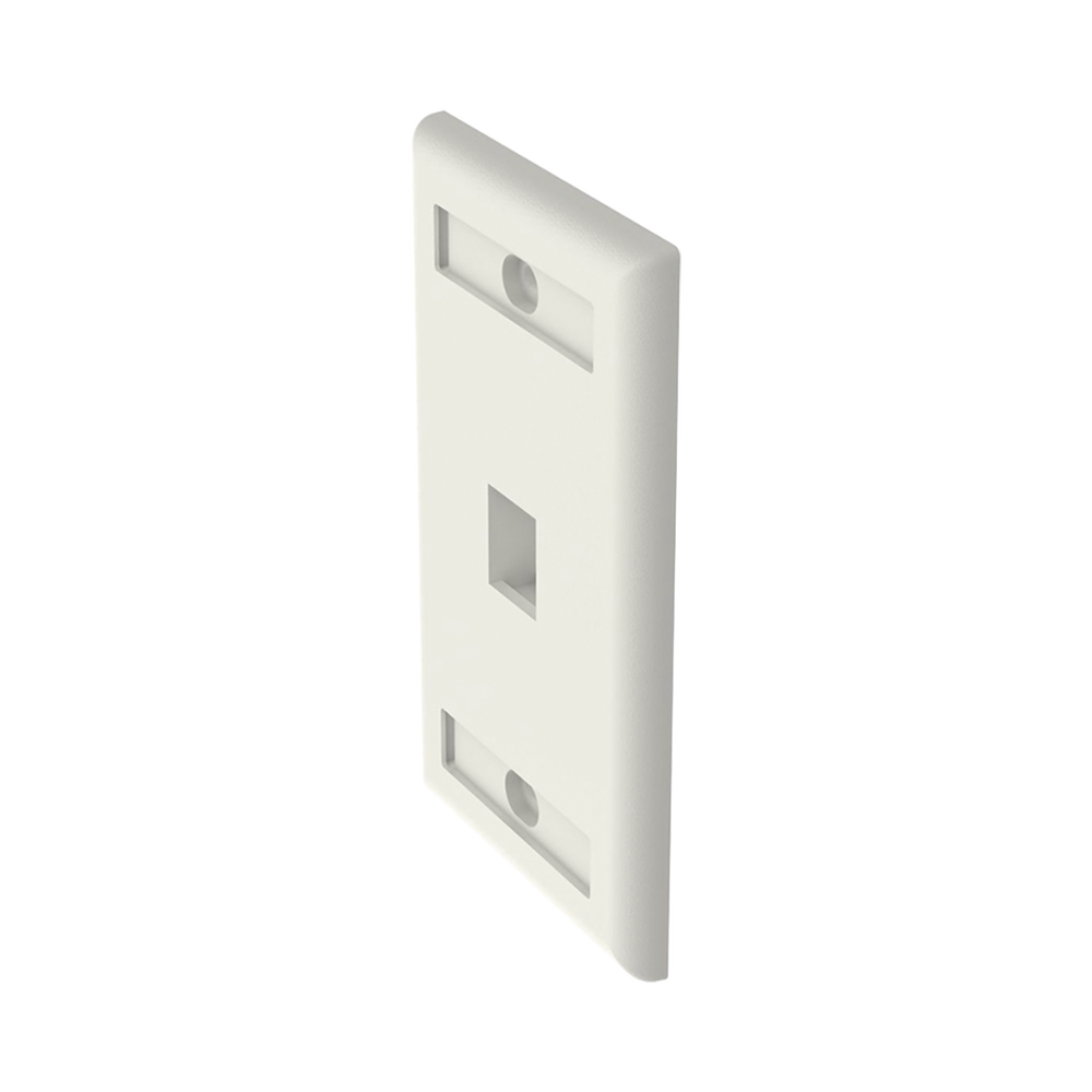 Placa de Pared Vertical, Salida Para 1 Puerto Keystone, Con Espacios Para Etiquetas, Color Blanco Mate 2 Placa de Pared Vertical, Salida Para 1 Puerto Keystone, Con Espacios Para Etiquetas, Color Blanco Mate - Imagen 2