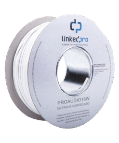 Alternative view of Bobina de 152 m para salidas de audio como bocinas, calibre 18 en 2 hilos de color blanco, Tipo CCA