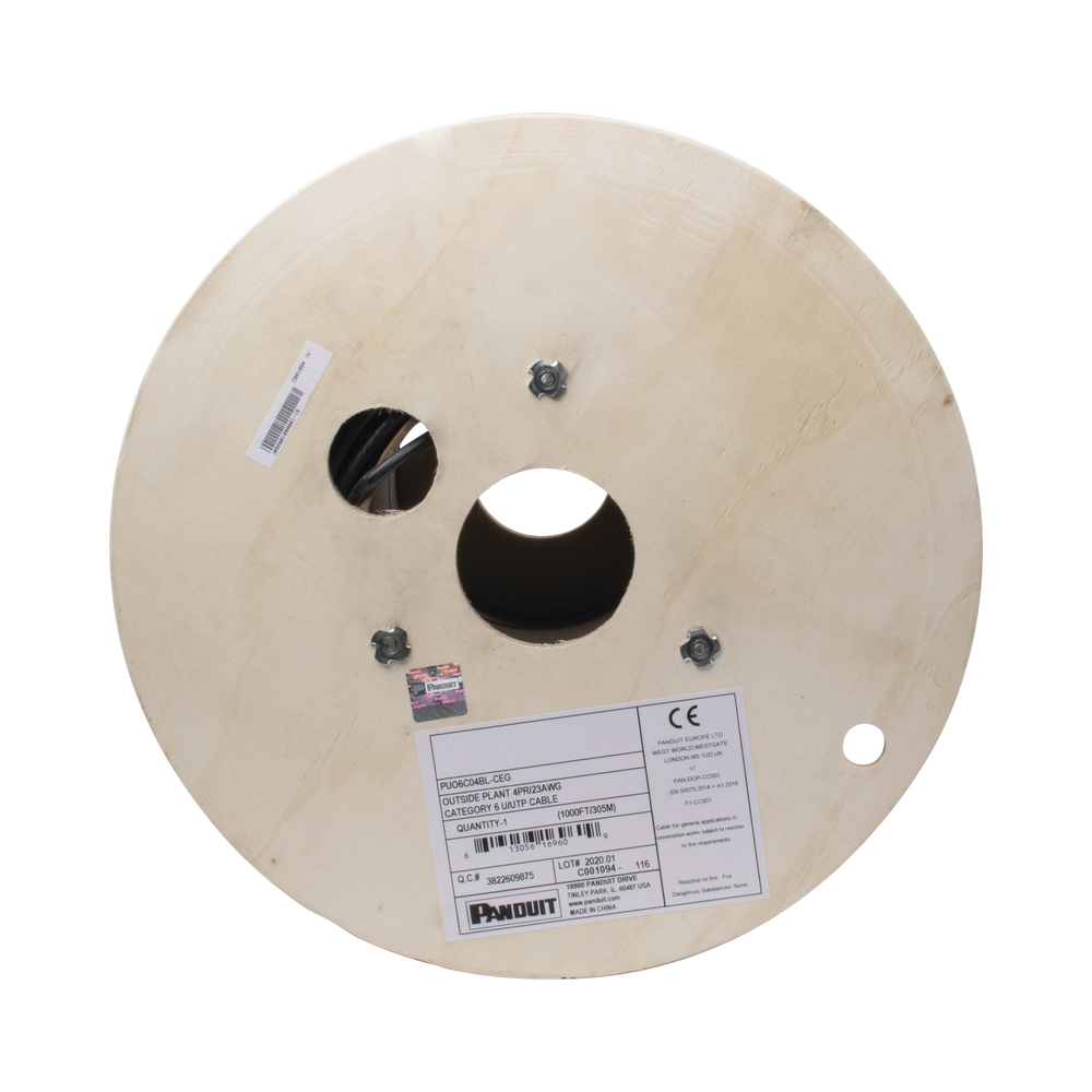 Bobina de Cable UTP de 4 Pares, PanNet, Para Exterior con Gel, Cat6 (23 AWG), Industrial para Climas Extremos, Color Negro, 305 m 4 Bobina de Cable UTP de 4 Pares, PanNet, Para Exterior con Gel, Cat6 (23 AWG), Industrial para Climas Extremos, Color Negro, 305 m - Imagen 4