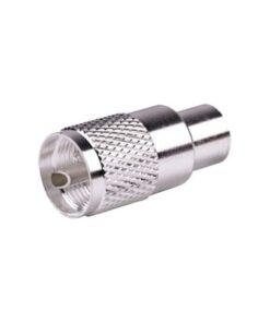 Conector UHF Macho (PL-259) para cables RG-8/U, RG-8U-SYS, 8237, 8267, 8268, 9913, CTN-400, 7810, 8214, 7810A, RFLASH-1113, LMR-400, Plata (Concha-Níquel)/ Plata/ D.A.P. (Fibra Sintética)