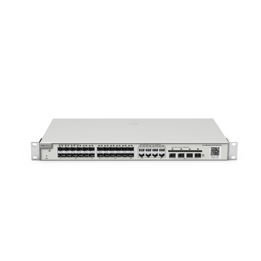RG-NBS3200-24SFP/8GT4XS, SFP Gigabit de 24 puertos con 8 puertos RJ45 combinados Switch administrado de capa 2, 4 * 10G 2 RG-NBS3200-24SFP/8GT4XS, SFP Gigabit de 24 puertos con 8 puertos RJ45 combinados Switch administrado de capa 2, 4 * 10G - Imagen 2