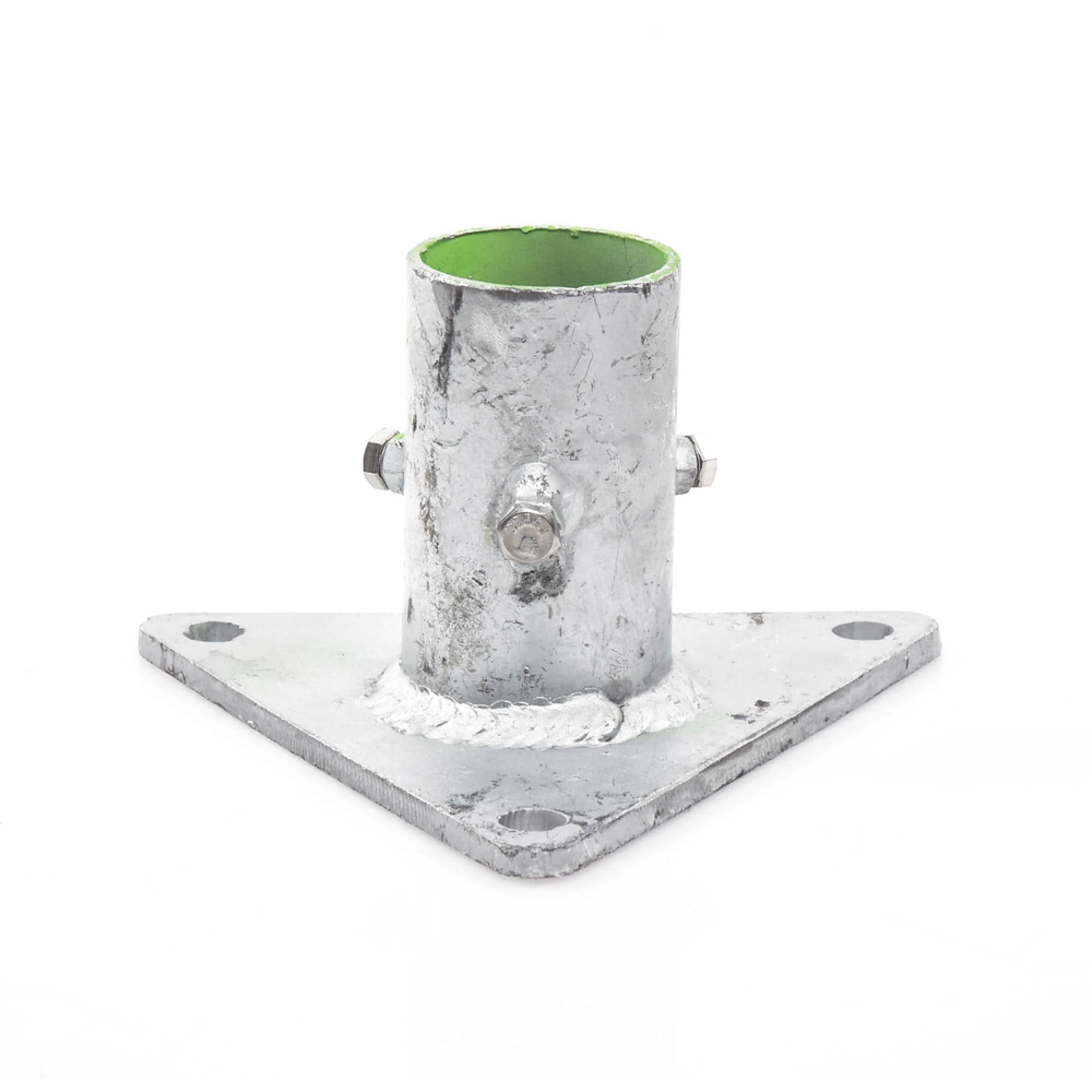 Base Triangular para Mástil de 1" a 2" con Opresores. Galvanizado por Inmersión en Caliente. 2 Base Triangular para Mástil de 1" a 2" con Opresores. Galvanizado por Inmersión en Caliente. - Imagen 2