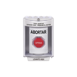 Botón de Aborto con Cubierta Protectora de Policarbonato Súper Resistente y Restablecimiento con Llave
