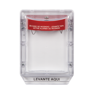 Cubierta Protectora de Policarbonato Serie Stopper II® , Con Bocina, Sin Espaciador, Montaje Empotrado, Etiqueta en Español