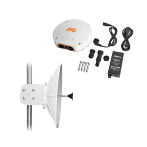 Radio Backhaul PTP de alto rendimiento, MIMO 4x4:4ac, IP67, 10.0–11.7 GHz, hasta 1.5 Gbps, conectorizado con antena de 34 dBi y alcance de hasta 40 km.
