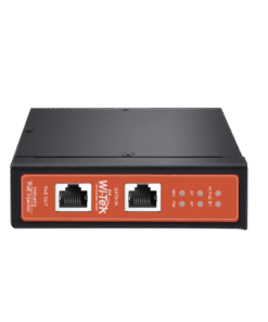 Inyector PoE Industrial / DC entrada 12-57V / PoE salida de Hasta 90W / Carcasa de Metal / Riel DIN / Aplicaciones CCTV