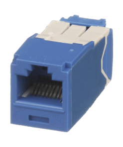 Alternative view of Conector Jack RJ45 Estilo TG, Mini-Com, Categoría 6A, de 8 posiciones y 8 cables, Color Azul