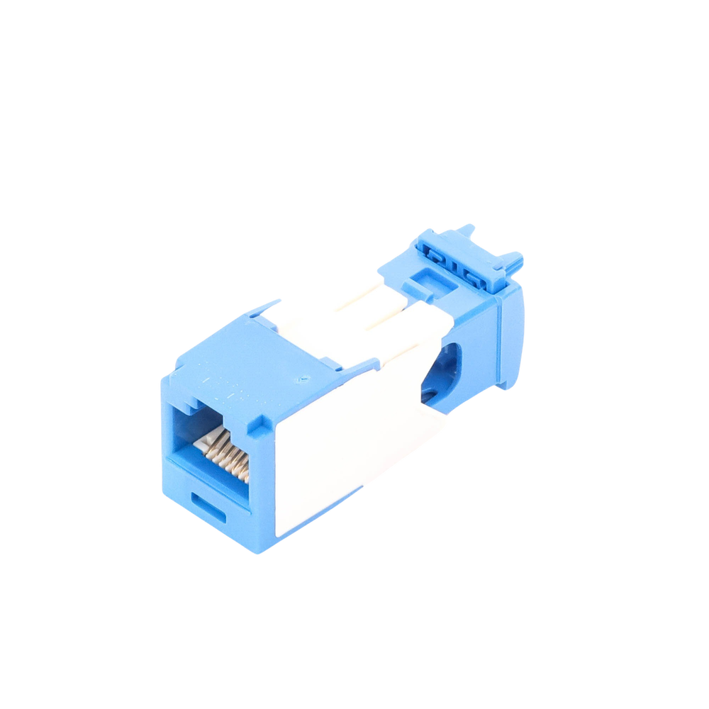 Conector Jack RJ45 Estilo TG, Mini-Com, Categoría 6A, de 8 posiciones y 8 cables, Color Azul 5 Conector Jack RJ45 Estilo TG, Mini-Com, Categoría 6A, de 8 posiciones y 8 cables, Color Azul - Imagen 5