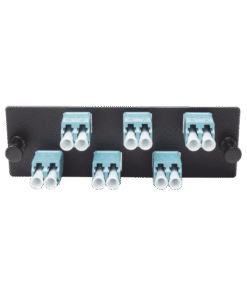 Placa Acopladora de Fibra Optica FAP, Con 6 Conectores LC Duplex (12 Fibras), Para Fibra Multimodo OM3/OM4, Color Aqua 9 Globaltecnoly FAP6WAQDLCZ AD 1 l