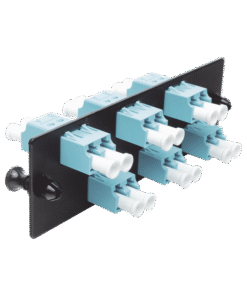 Placa Acopladora de Fibra Optica FAP, Con 6 Conectores LC Duplex (12 Fibras), Para Fibra Multimodo OM3/OM4, Color Aqua 7 Globaltecnoly FAP6WAQDLCZ LAT DER l