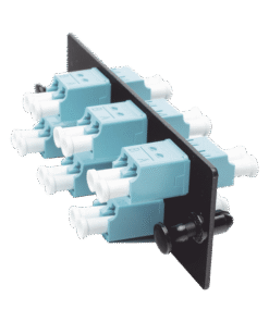 Placa Acopladora de Fibra Optica FAP, Con 6 Conectores LC Duplex (12 Fibras), Para Fibra Multimodo OM3/OM4, Color Aqua 8 Globaltecnoly FAP6WAQDLCZ LAT IZQ l
