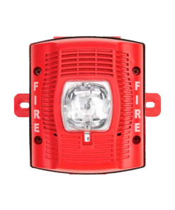 Bocina con Lámpara Estroboscópica para Exterior, con Configuración Estroboscópica Seleccionable, Color Rojo