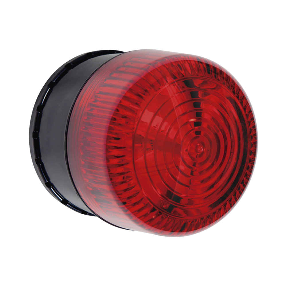 Alarma de Una Zona para Uso en Exterior, Notificación Audible y Visible, Color Rojo 1 Alarma de Una Zona para Uso en Exterior, Notificación Audible y Visible, Color Rojo