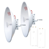 Enlace completo de 2 radios FORCE4600C con antenas NP6 (32 dBi), rango de frecuencia extendida (5.7 a 7 GHz) con Jumpers 3 Globaltecnoly FORCE4600NP6 l