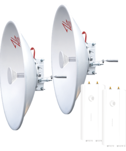 Enlace completo de 2 radios FORCE4600C con antenas NP6 (32 dBi), rango de frecuencia extendida (5.7 a 7 GHz) con Jumpers