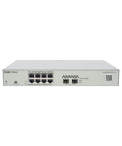 Switch Administrable PoE Capa 2 con 8 Puertos Gigabit PoE 802.3af/at + 2 SFP Para Fibra 1Gb, Gestión Gratuita desde la Nube, 125W