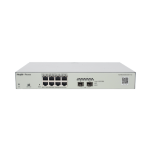 Switch Administrable PoE Capa 2 con 8 Puertos Gigabit PoE 802.3af/at + 2 SFP Para Fibra 1Gb, Gestión Gratuita desde la Nube, 125W