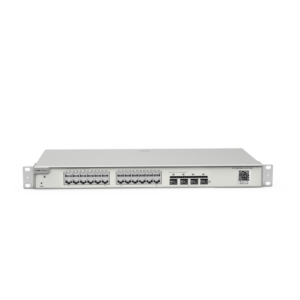 Switch Administrable con 24 Puertos Gigabit + 4 SFP+ para Fibra 10Gb, Gestión Gratuita desde la Nube