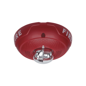 Bocina con Lámpara Estroboscópica, Montaje en Techo, Color Rojo, Nuevo Diseño Moderno y Elegante y Menor Consumo de Corriente