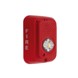 Lámpara Estroboscópica LED / 2 Hilos / Montaje en Pared / 15 a 185 Candelas / Tamper Integrado / Texto en Inglés / Color Rojo