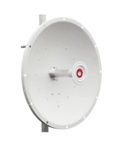 Antena direccional de 2ft, 5.1 a 7.1 GHz, Ganancia 30 dBi, Conectores RP SMA (sma hembra inverso), Polarización doble, incluye montaje para torre o mástil